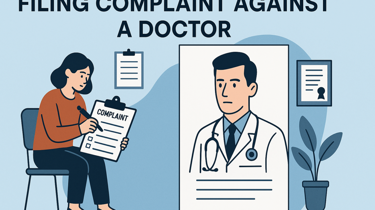 Filing complaint against doctor