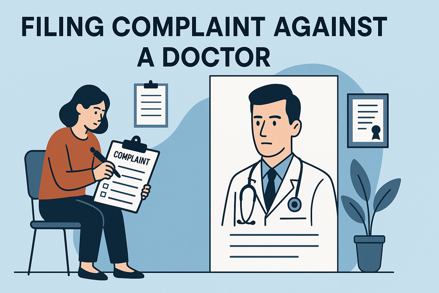 Filing complaint against doctor